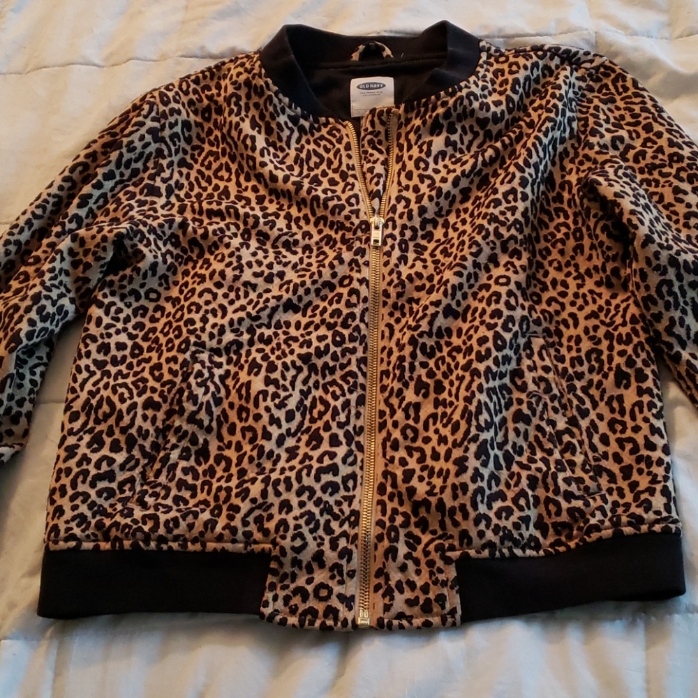 Cheetah print zip up - this sweater is mf’n sweet